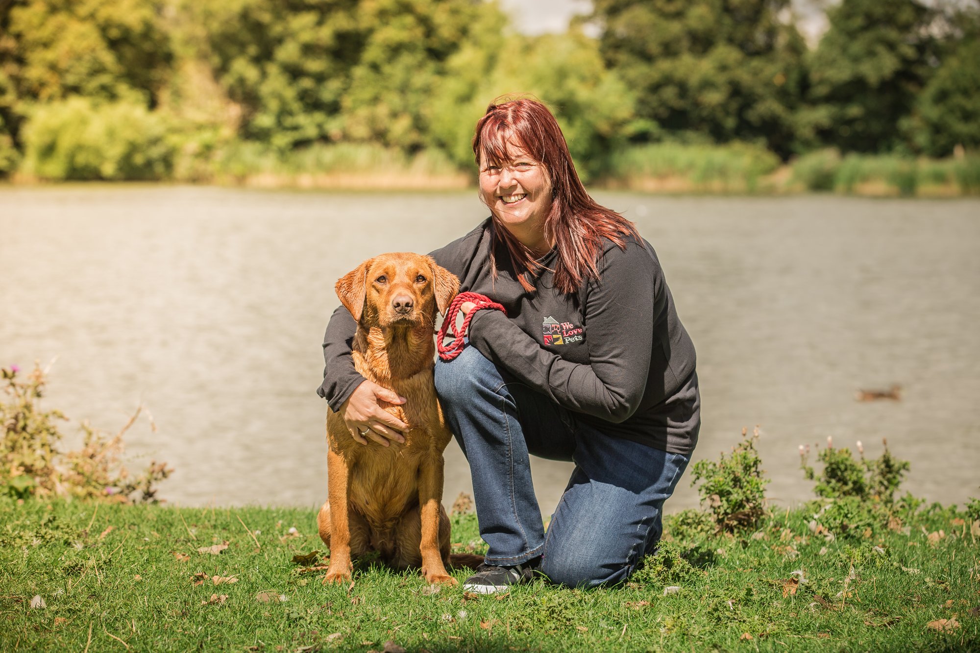 We Love Pets franchisee Shirley on a dog walk