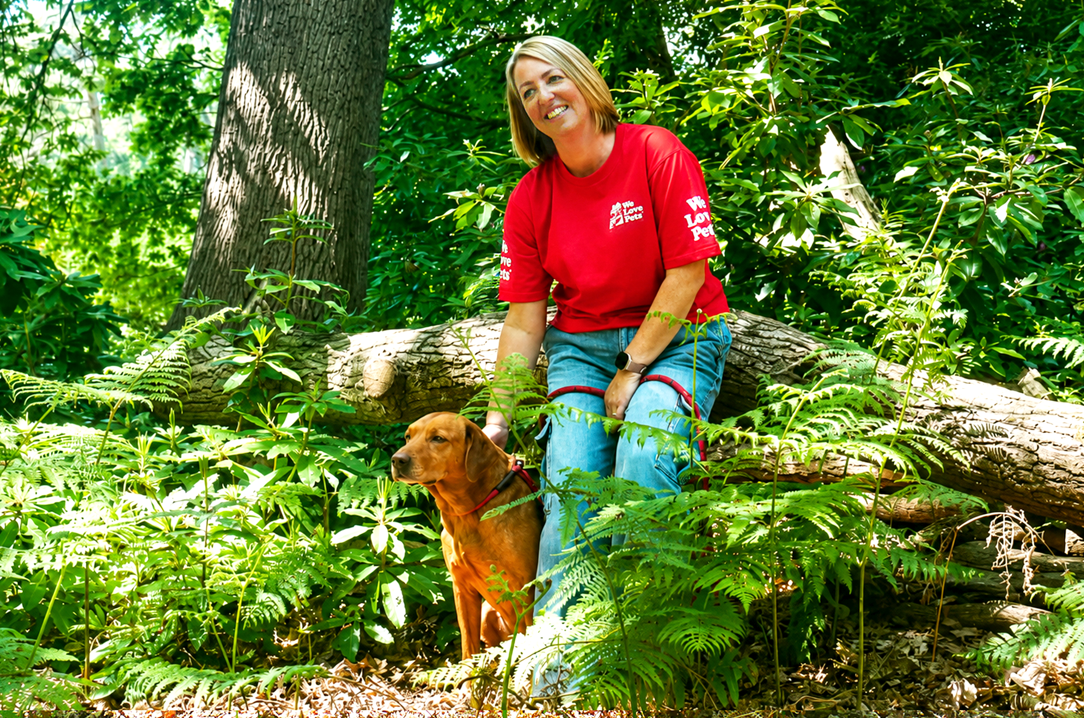Gemma the We Love Pets Franchisee Walking a Dog 